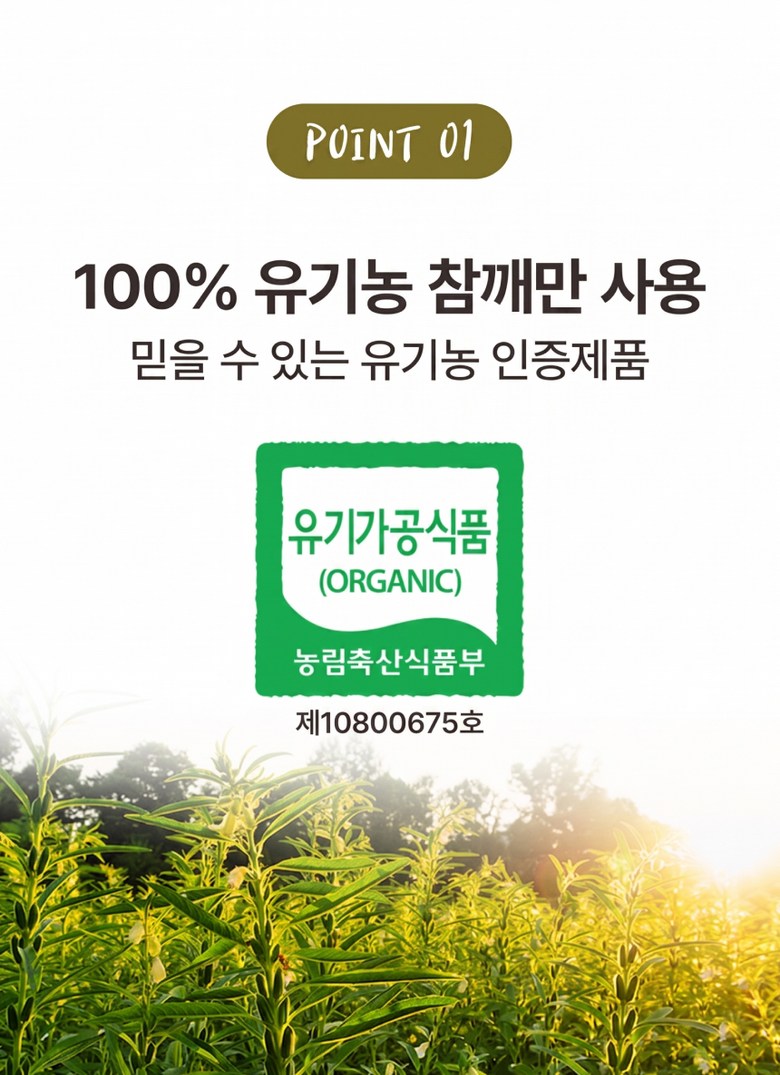 Chamreum Organic Bokeun Kkae Bokeumchamkkae , 1 Pack , 60 g (참두름 유기농 볶은 깨 볶음참깨, 1개, 60g)