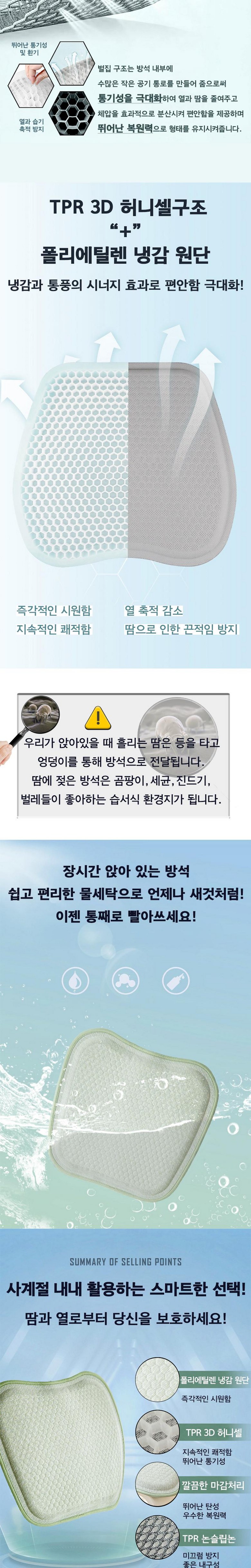 Teuripeulsseon Silrikon Whole Pung Cool Bangseok Charyangyong Ja Cooling , Chyakolgeure , 1 Pack (트리플썬 실리콘 통풍 쿨 방석 차량용 의자 쿨링, 챠콜그레이, 1개)