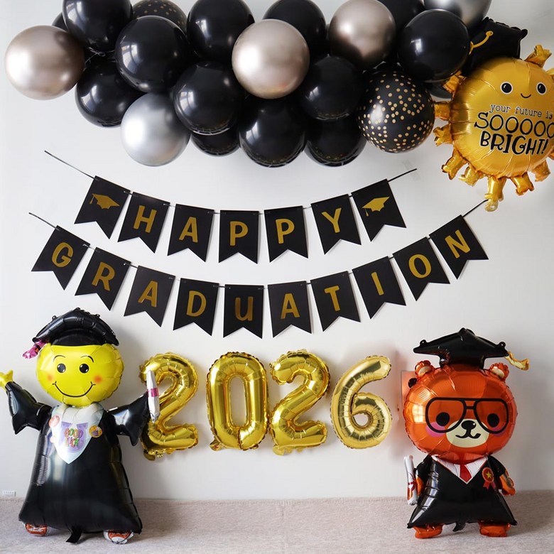 Patigutjeu Joleop Packets Tojon Kids Jip Yuchiwon Pungseon Sheets Sik Joleopsik Suryosik Patiyongpum , Sutja 3 D Gomdol Set (파티굿즈 졸업 포토존 어린이집 유치원 풍선 장식 졸업식 수료식 파티용품, 숫자3D곰돌이세트)