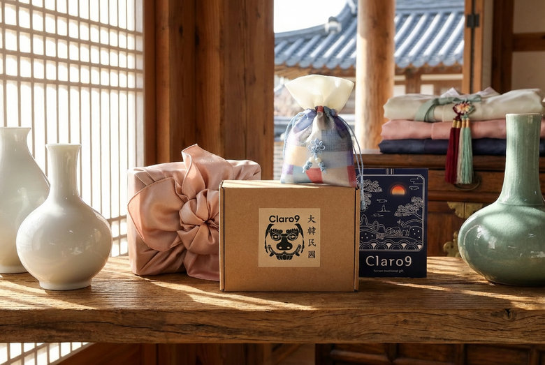 Cleronine Traditional Korean Lucky Bag Sachet Full Set with Bojagi