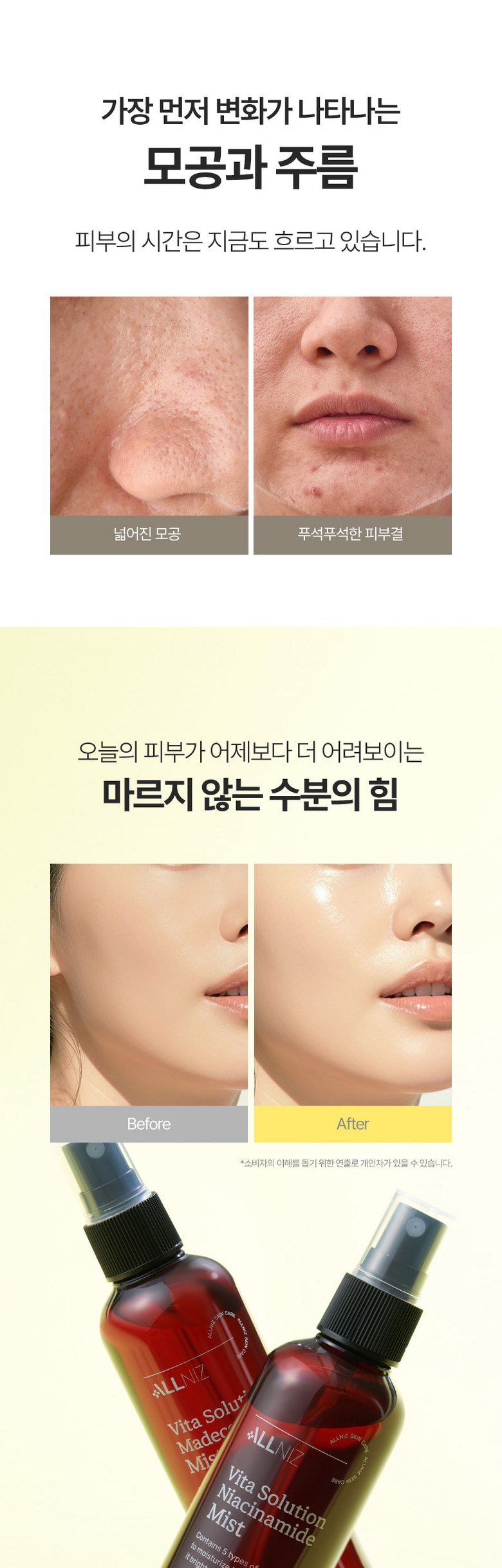 Olnijeu Bita Solution Niacinamide Tone Pack Seon Gimijapti Pack Seon Brightening Mist , 1 Pack , 100 ml (올니즈 비타 솔루션 나이아신아마이드 톤개선 기미잡티개선 미백 미스트, 1개, 100ml)