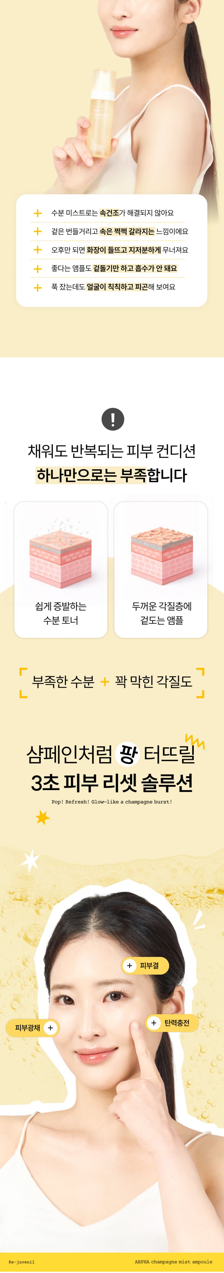 Rijyubenil Abapaha Syampein Mist Ampoule Soothing Serum Collagen Ahabahapaha Seupgi Mist Aekeurin Clear Tin Peptadeu Jaesaeng Moisturizing Seungmuwon Mist (리쥬베닐 아바파하 샴페인 미스트앰플 진정 세럼 콜라겐 아하바하파하 가습기 미스트 애크린 클리어틴 펩타이드 재생 보습 승무원미스트, 1개, 80ml)