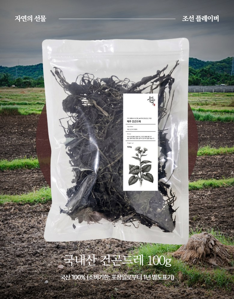 Domestic Geon Gondeure Namul Geongondeure Geonnamul , 1 Pack , Gondeure Namul 100 g ([국산 건 곤드레 나물] 건곤드레 건나물, 1개, 곤드레 나물 100g)