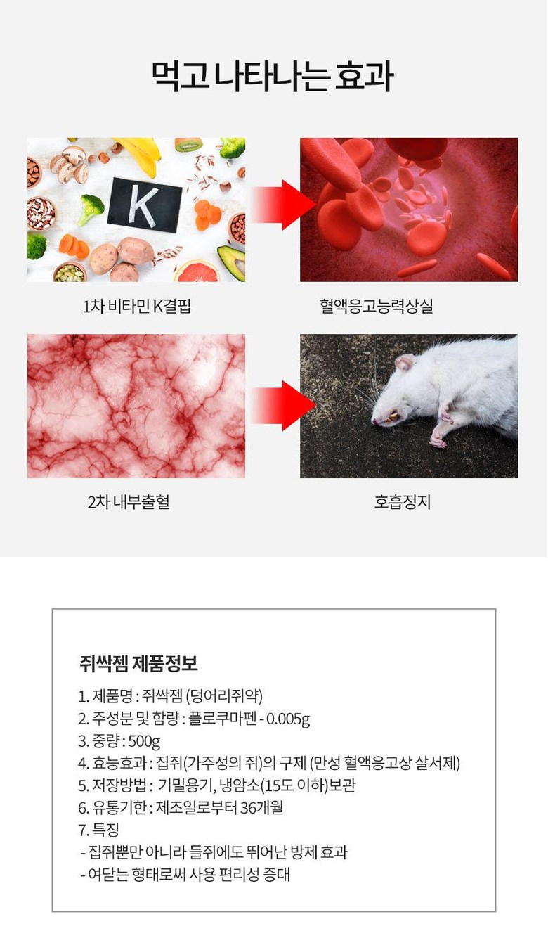 쥐약 퇴치 쥐싹젬 500g 쥐잡는법 쥐약, 1개입, 2개 - 쥐덫/쥐약 | 쿠팡, image size:780x1351