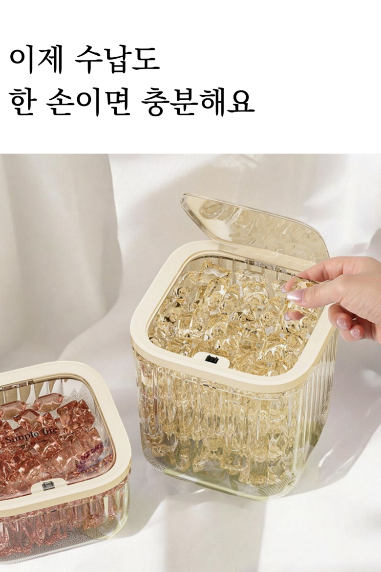 Chaeseu Pyeonri Dayong Wonteochi Kaepsyul Set Je Storage Ham , Tumyeong (채로스 편리한 다용도 원터치 캡슐세제 보관함, 투명)