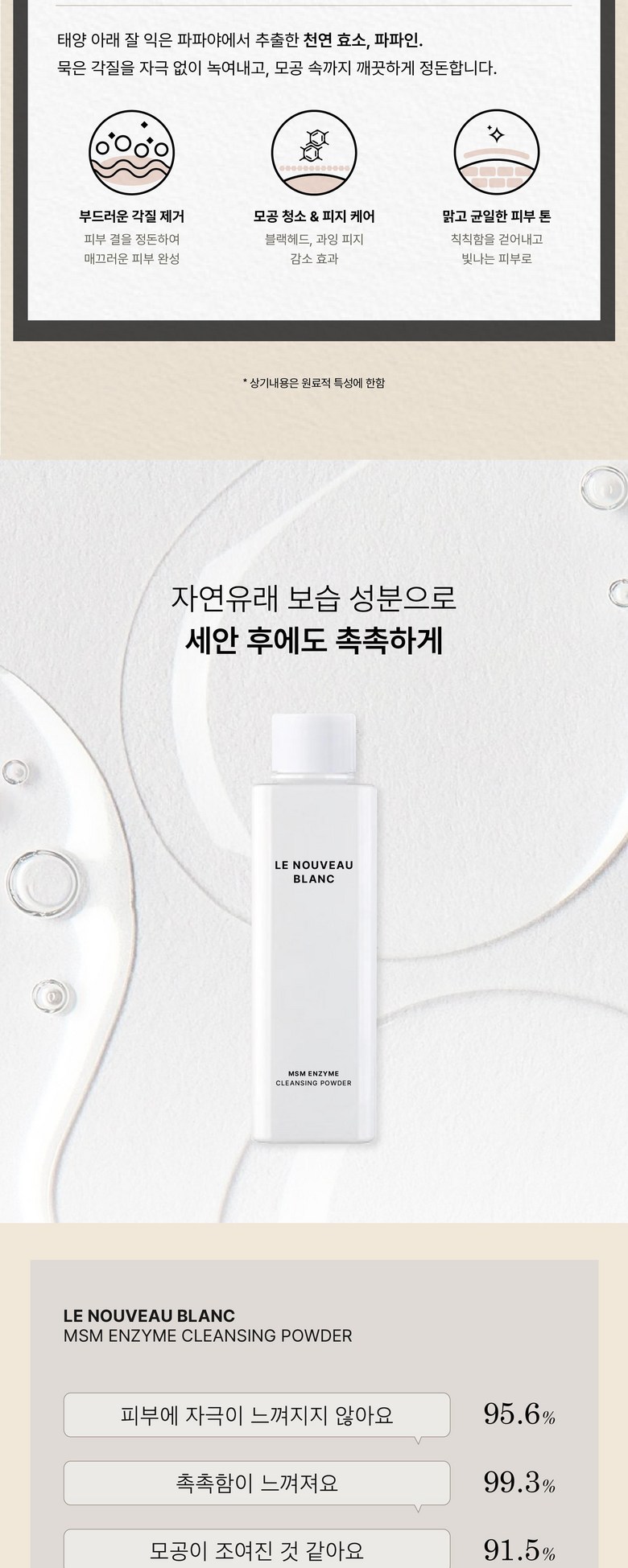 Reunubobeulrang MSM Enjaim Cleansing Powder Wash Yaksanseong Hyoso Set Anje , 1 Pack , 80 g (르누보블랑 MSM 엔자임 클렌징 파우더워시 약산성 효소 세안제, 1개, 80g)