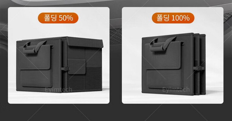 Eyimtech Dayong Jeopsik Teureongkeu Jeongriham Charyangyong Sinbalsunapham , Black (Eyimtech 다용도 접이식 트렁크 정리함 차량용 신발수납함, 블랙)
