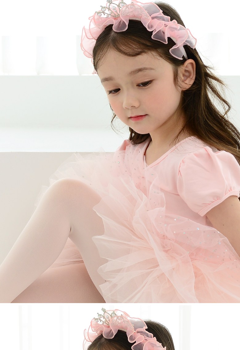 크라운프릴 헤어밴드 (살구핑크 하늘) 여아 유아 아동 아기 발레복 머리띠 - 헤어액세서리 | 쿠팡, image size:779x1134