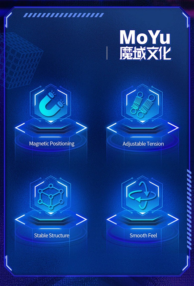 6X6 MoYu 메이롱 6 V2 큐브 66 뭐위 MeiLong 6 V2 선수용 큐브 666 / 20개 이상 구매시 마론 8색펜 1개  증정 - 큐브 | 쿠팡, image size:779x1148