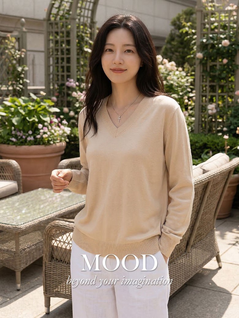 상상그이상 여성용 촉감왕 기본 브이넥 니트 판매자 상세 설명 2