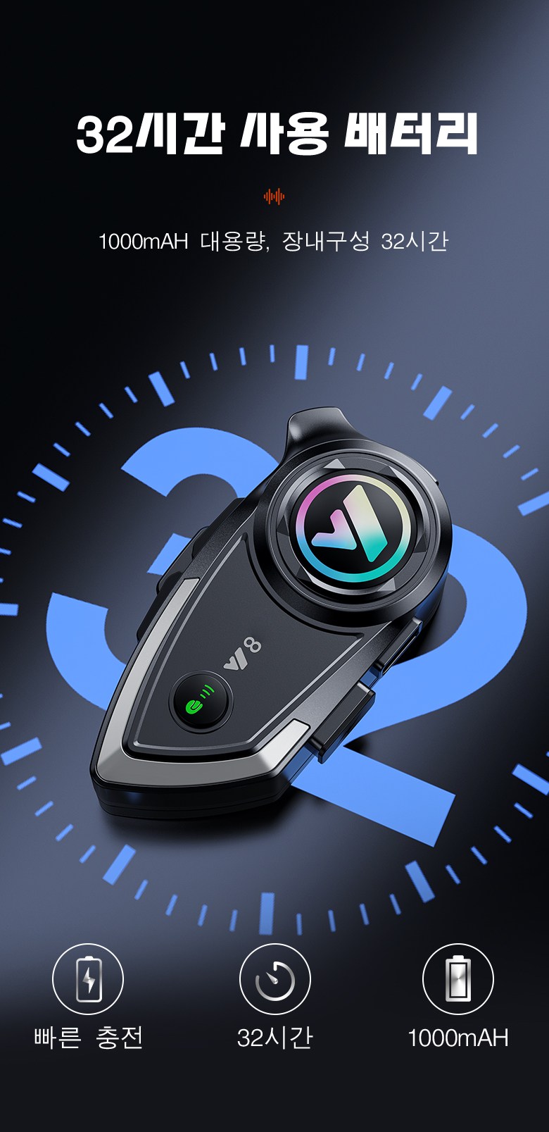 MOCOERL Y 8 Otoba Bakeu Helmet Bluetooth 2 in 1 Makeu Nojeu Cans Seulring , Black (MOCOERL Y8 오토바이 바이크 헬멧 블루투스 2in1 마이크 노이즈캔슬링, 블랙)