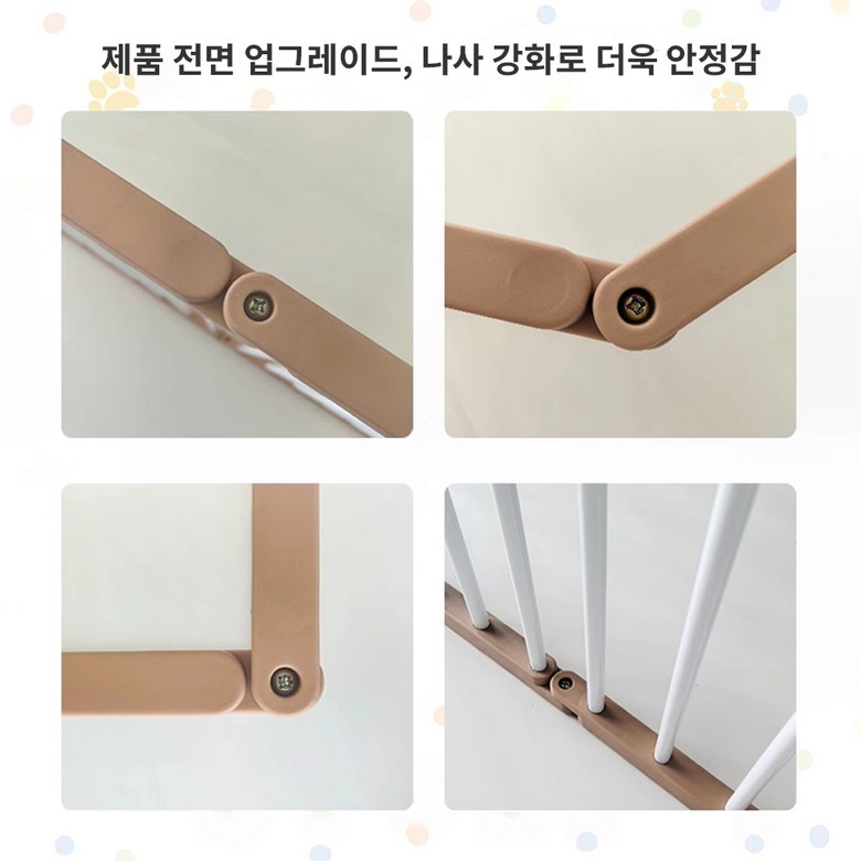 HZDMJ Paet Ultari Ban Ryo Dongmul Daehyeonggyeon Ultari Teunteun Metal Anjeonmun Nonseulrip Jadong Jamgeum Aegyeon Penseu Daehyeong Ultari Silnae (HZDMJ 팻 울타리 반려동물 대형견 울타리 튼튼한 메탈 안전문 논슬립 자동 잠금 애견 펜스 대형 울타리 실내용 반려동물펜스, 6세트, 블랙/화이트)