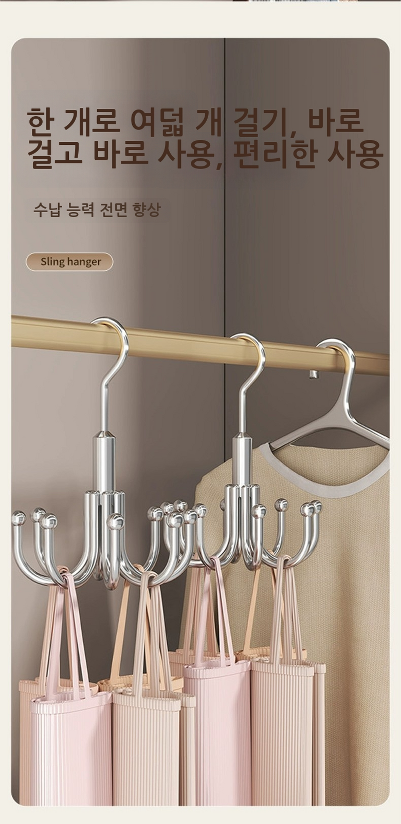 Dayong Ot Sheets Hoejeon Gori Haenggeo 360 Seuteinriseu Gongganjeolyak Moja Belteu Jeongri Otgeol , 1 Pack , Silver (다용도 옷장 회전 고리 행거 360도 스테인리스 공간절약 모자 벨트 정리 옷걸이, 1개, 실버)