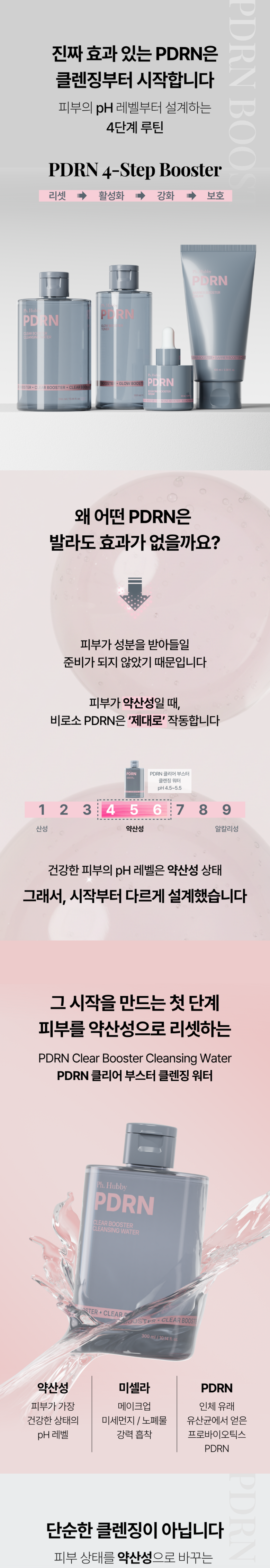 Pichihabi PDRN Clear Buseuteo Cleansing Woteo , 1 Pack , 300 g (피에이치하비 PDRN 클리어 부스터 클렌징워터, 1개, 300g)