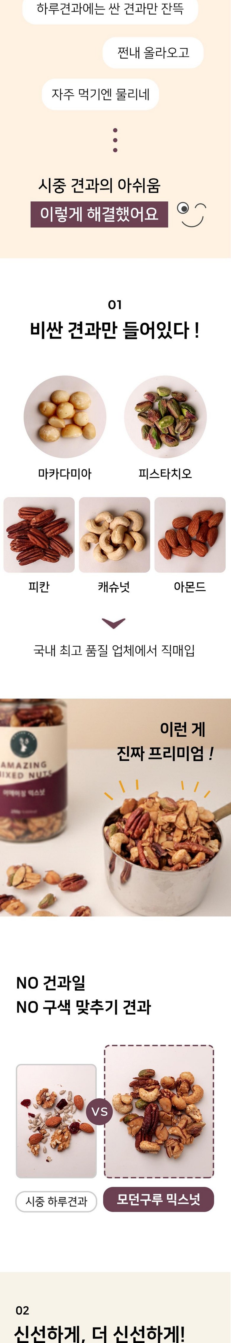 Modeonguru Eomejing Mikseuneot , 1 Pack , 250 g (모던구루 어메이징 믹스넛, 1개, 250g)