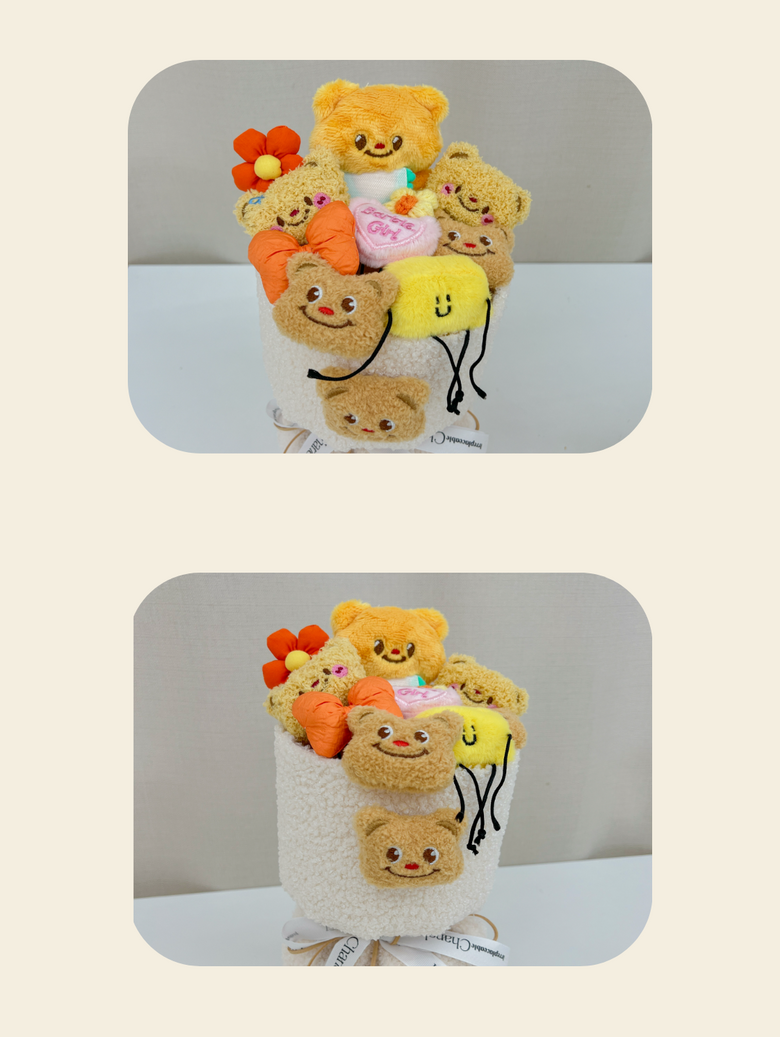 Packets Beobeulrum Inhyeong Kkotdabal Joleopsik Pack Haksik Balpyohoe Hakyehoe , 1 Pack , Dan (포에버블룸 인형 꽃다발 졸업식 입학식 발표회 학예회, 1개, 단일)