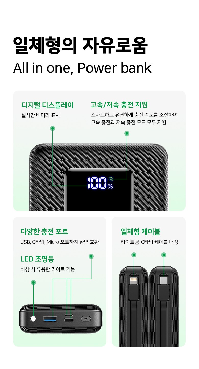UOOFON Large Size Bojo Pear Teori 40000 mAh Chehyeong Gosok Charging PD 22.5 W QC 3.0 Janryangpyosi Multi Danja , Black , P 8 (UOOFON 대용량 보조배터리 40000mAh 일체형 고속충전 PD 22.5W QC3.0잔량표시 멀티단자, 블랙, P8)