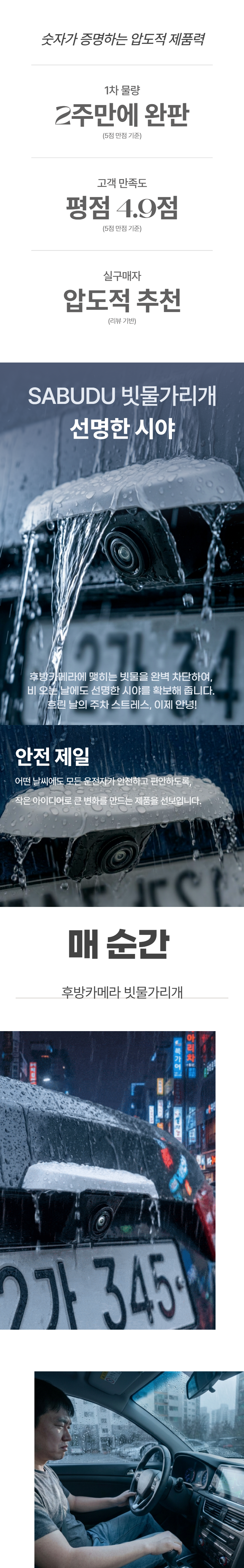 SABUDU Whoo Bangkamera Bitmulri Pack Silrikon Keobeo Rein Swildeu , Edition Pyueo White , 1 Pack (SABUDU 후방카메라 빗물가리개 실리콘 커버 레인 쉴드, 에디션 퓨어 화이트, 1개)