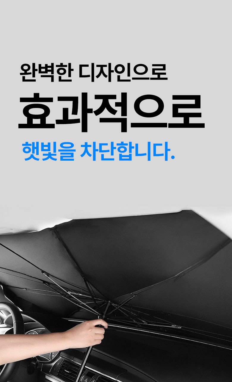 [4 Set Dae ] Charyangyong Sseonbeulreok UV Chadan Titanyumwondan Usanhyeong Haetbitri Pack , 1 Pack , Black ( Daehyeong ) ([4세대]차량용 썬블럭 UV차단 티타늄원단 우산형 햇빛가리개, 1개, 블랙(대형))