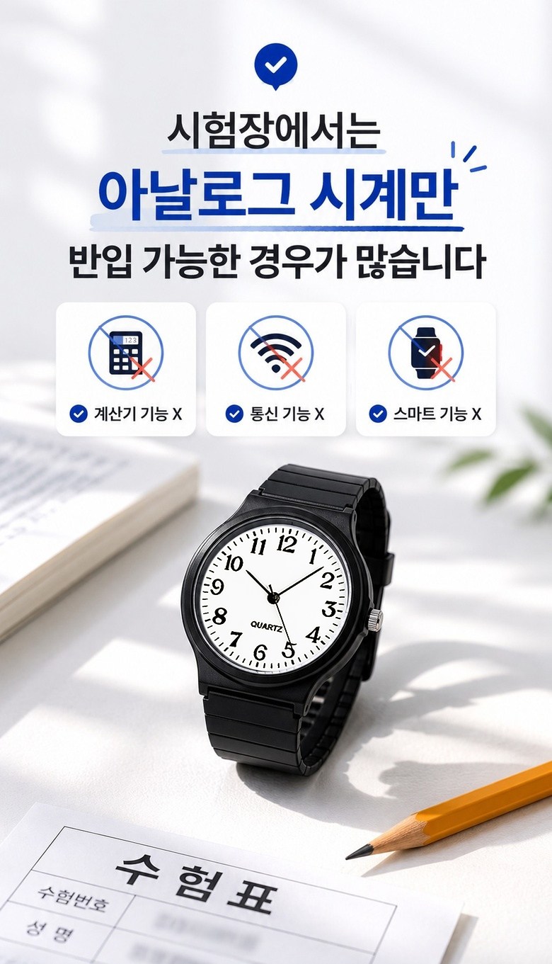 리베이 남녀공용 저소음 손목 수능시계 상세 이미지 5