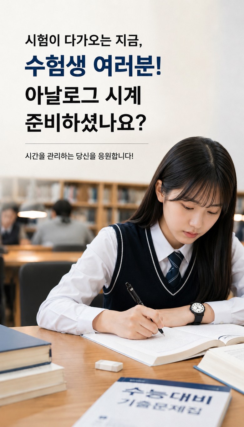 리베이 남녀공용 저소음 손목 수능시계 상세 이미지 3