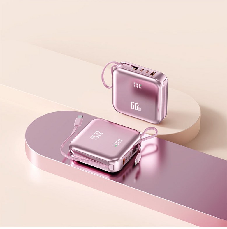 66 w Gosok Charging Bojo Pear Teori 30000 mAh Large Size Chogosok Charging Chogyeongryang Dijiteol Diseupeulre Nae Sheets Cable , Pink Saek (66w 고속충전 보조배터리 30000mAh 대용량 초고속 충전 초경량 디지털 디스플레이 내장 케이블, 핑크색)