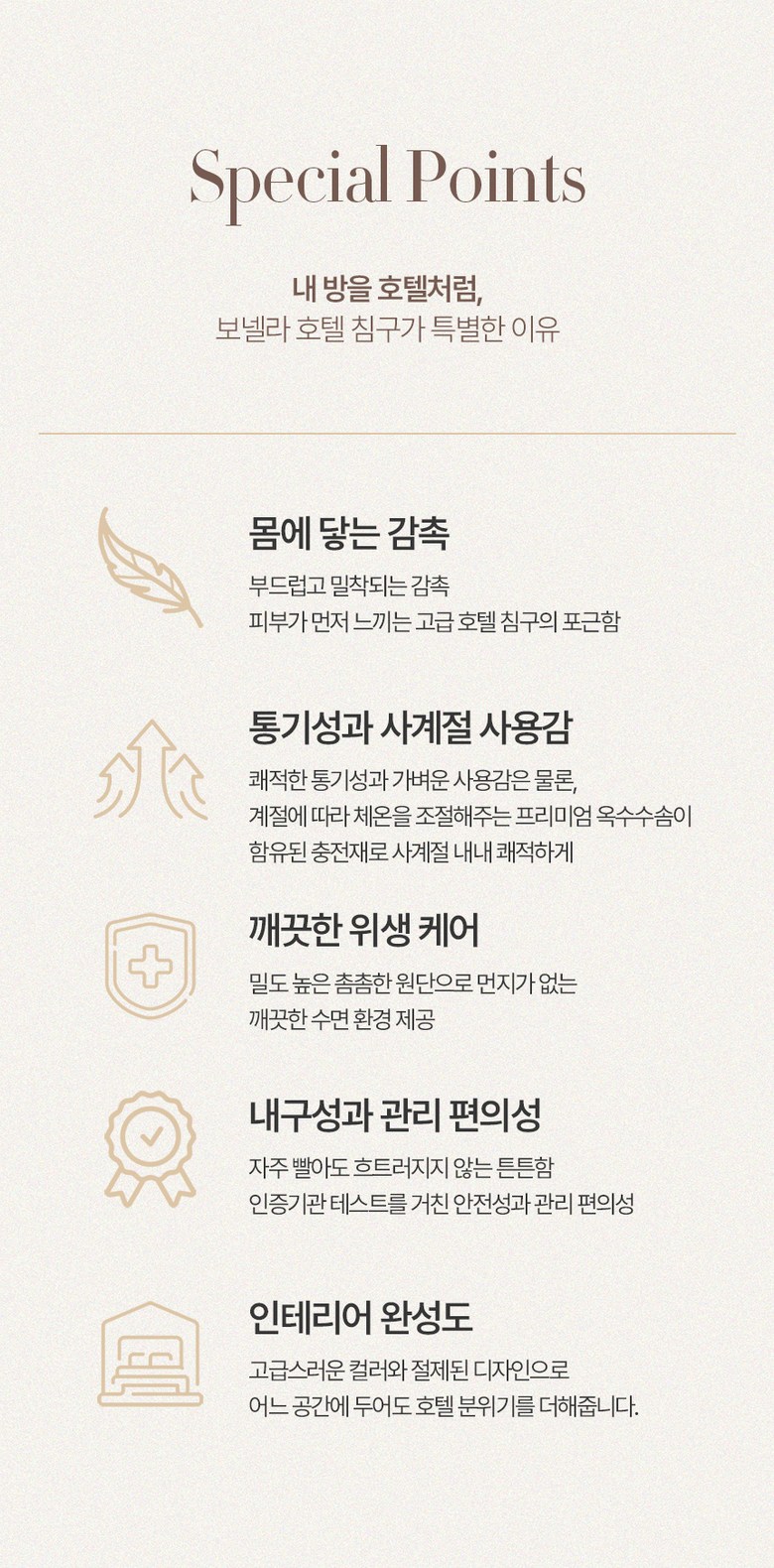 보넬라 순면 100% 60수 호텔 침구세트