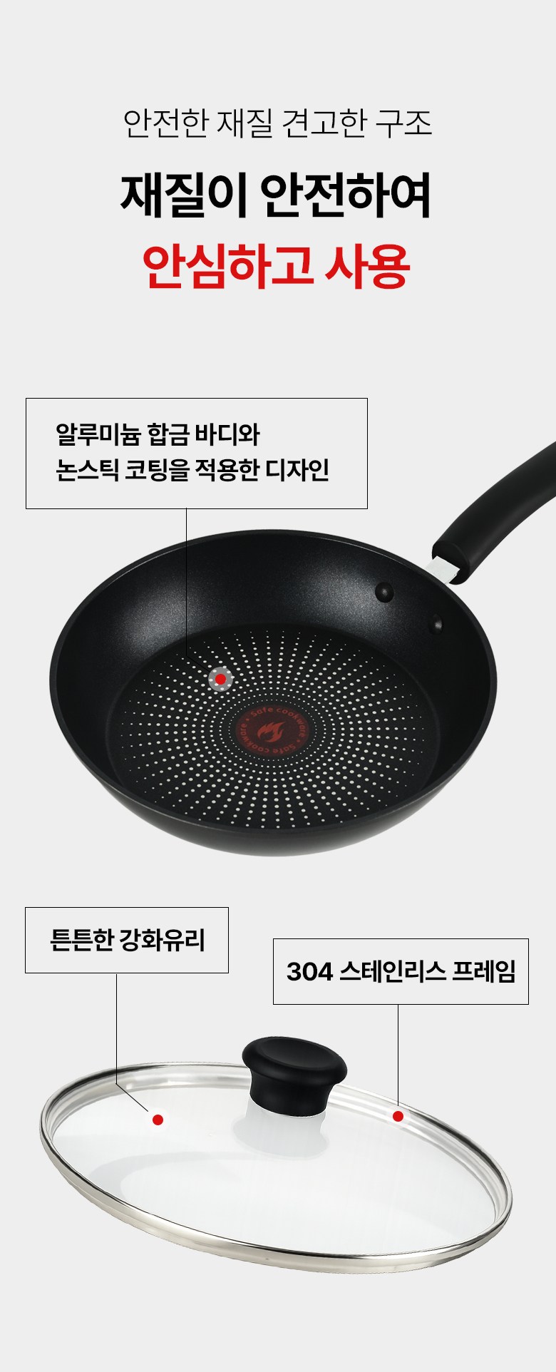 FANOOD Indeoksyeon Alruminyum Non Stick Red Hateu Peurapaen , 1 Pack , 26 cm (FANOOD 인덕션 알루미늄 논스틱 레드하트 프라이팬, 1개, 26cm)