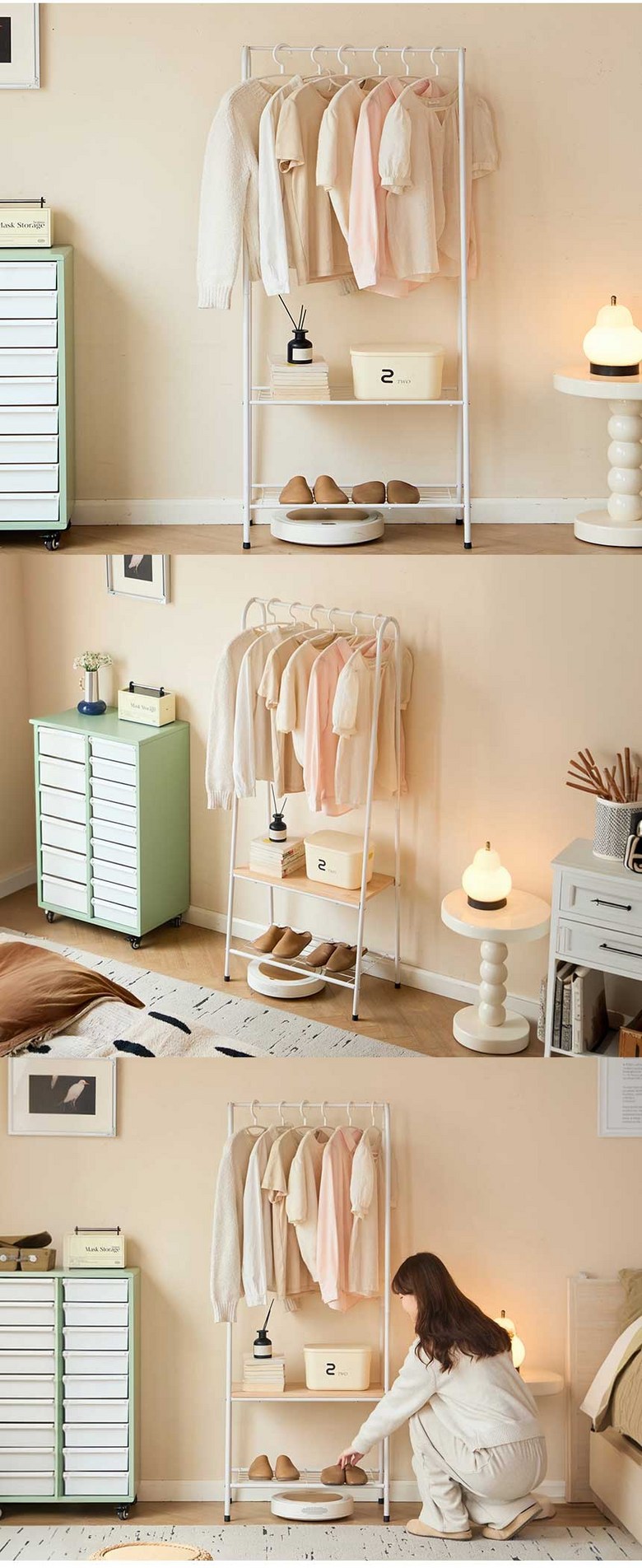 Soft Etji Teunteun Teumsae Mini Haenggeo , Black (소프트엣지 튼튼한 틈새 미니행거, 블랙)