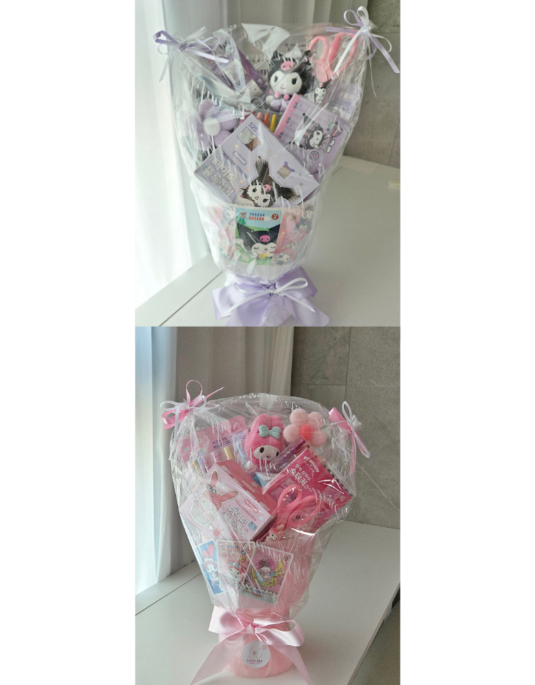 Mungudabal Kaerikteomungudabal Kkotdabal Eumakhoe Hakyehoe Joleopsik Pack Haksik Yeojachingu Seonmul , 1 Pack , Mungudabal Sanrio Helkiti (문구다발 캐릭터문구다발 꽃다발 음악회 학예회 졸업식 입학식 여자친구 선물, 1개, 문구다발 산리오 헬로키티)