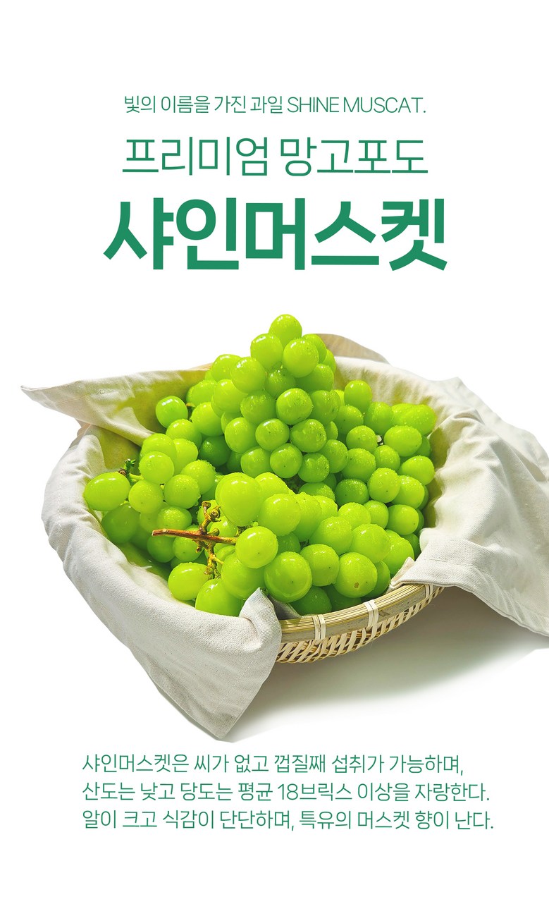 Shine Muscat , 1 Box , 1 kg Sang (1~2 Su ) (샤인머스캣, 1박스, 1kg 상과(1~2수))