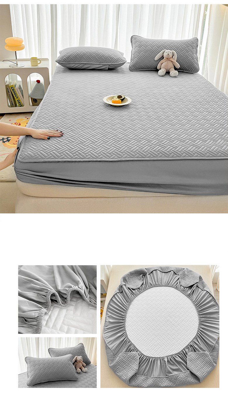 MIGA Hanggyun Nubim Sheets Teuriseu Keobeo Sagyejeol Whole Giseong Chimdaekeobeo (MIGA 항균 누빔 매트리스 커버 사계절 통기성 침대커버)