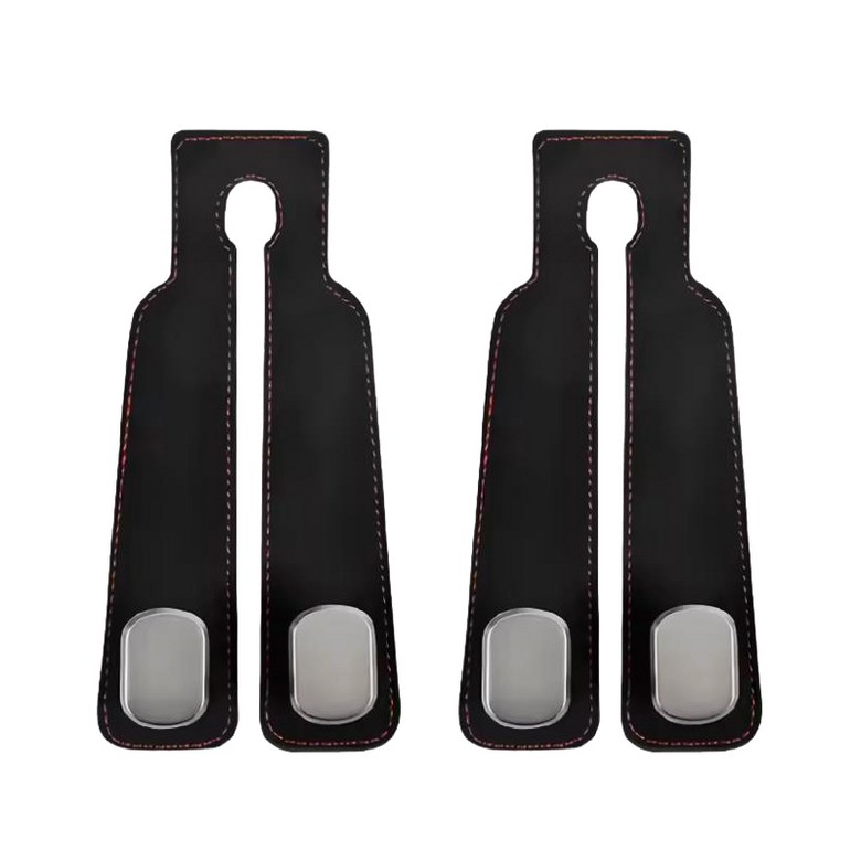SEAMETAL Dyueol Whoo Keu Jadongcha Whoo Keugeol Hedeureseuteu Gori Geolswae Injo Seuwedeu + Metalsojae , Black , 2 Pack (SEAMETAL 듀얼후크 자동차 후크걸이 헤드레스트 고리 걸쇄 인조 스웨이드+메탈소재, 블랙, 2개)