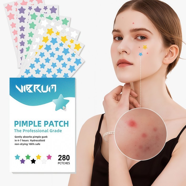 Byeolpaechi Acne Paechi Spot Care Trouble Keobeo Gwiyeounbyeolmoyang Tumyeongmilchak Skin Boho , 1 Pack , 560 Pack (별패치 여드름패치 스팟케어 트러블커버 귀여운별모양 투명밀착 피부보호, 1개, 560개입)