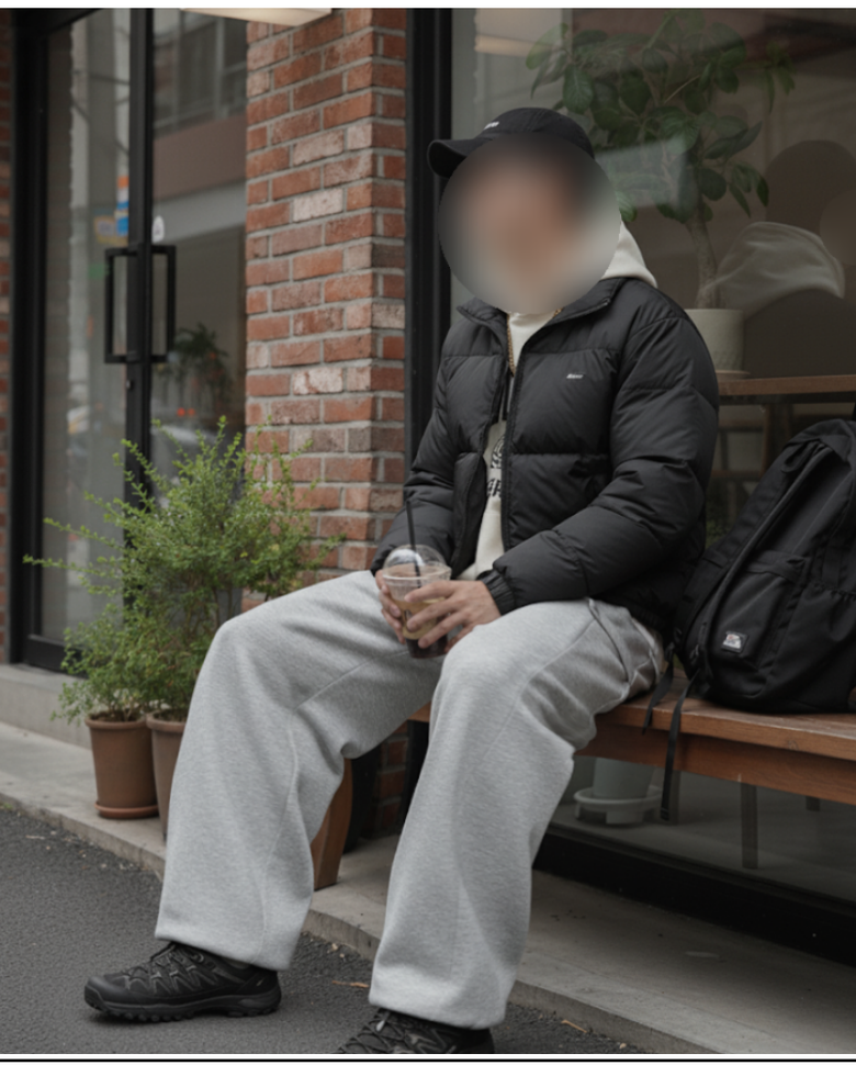 시온 사이드 스냅 와이드 팬츠 원본 상세 사진