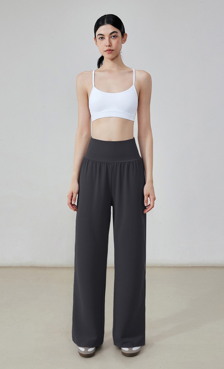 Sopterra 여성용 요가 필라테스 와이드 팬츠 데일리 트레이닝 9부 바지 하이웨스트 - 바지 | 쿠팡, image size:780x1284