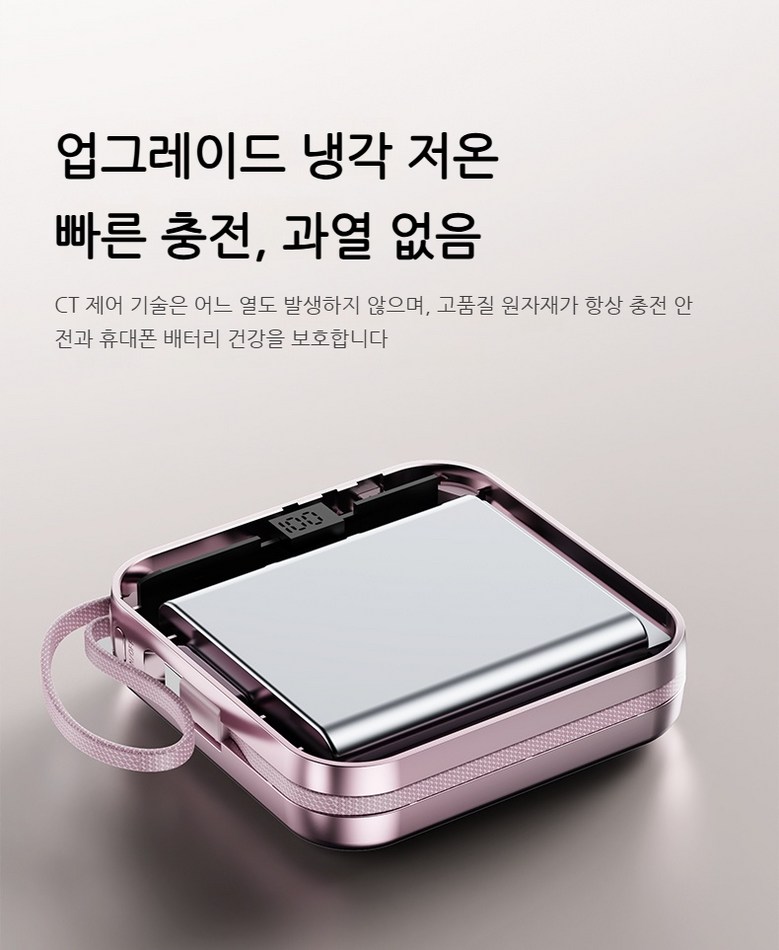 66 w Gosok Charging Bojo Pear Teori 30000 mAh Large Size Chogosok Charging Chogyeongryang Dijiteol Diseupeulre Nae Sheets Cable , Pink Saek (66w 고속충전 보조배터리 30000mAh 대용량 초고속 충전 초경량 디지털 디스플레이 내장 케이블, 핑크색)
